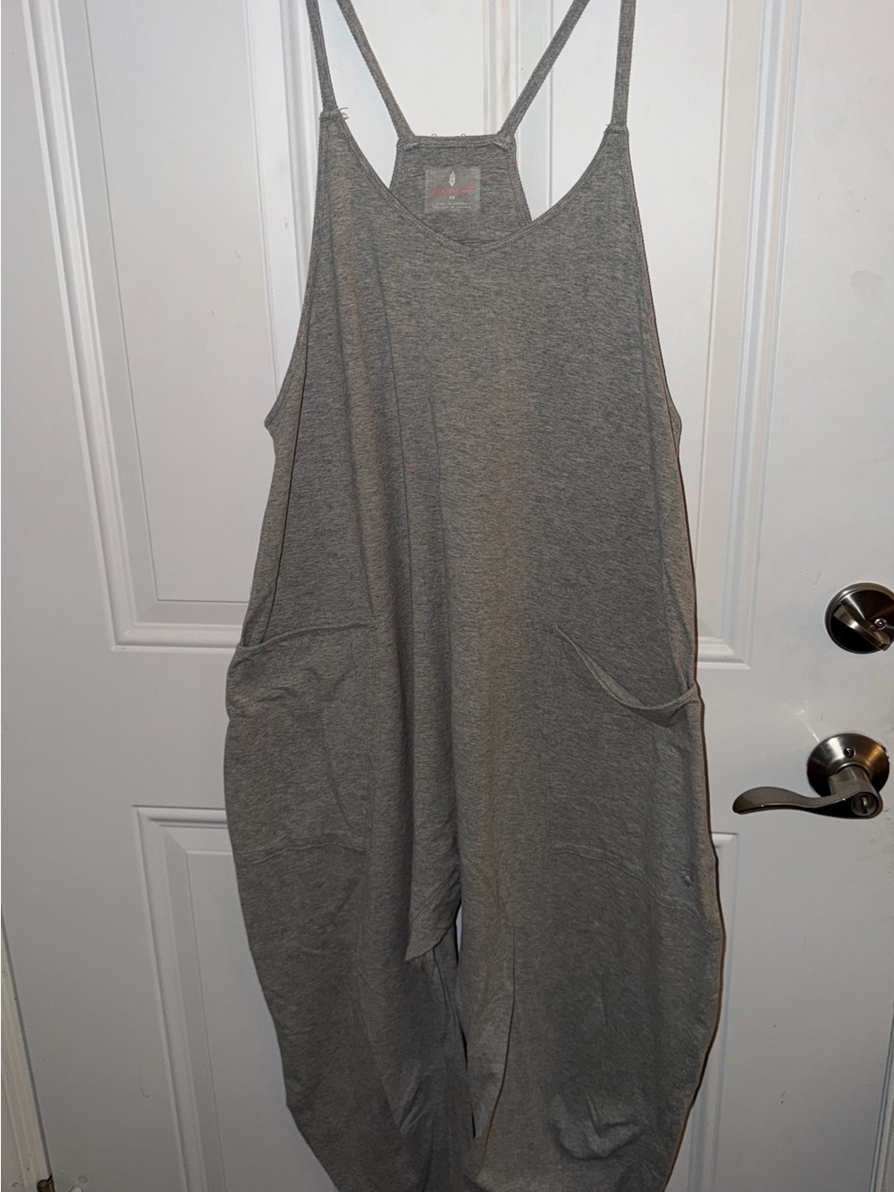 Free People Gray Hot Shot Jumpsuit